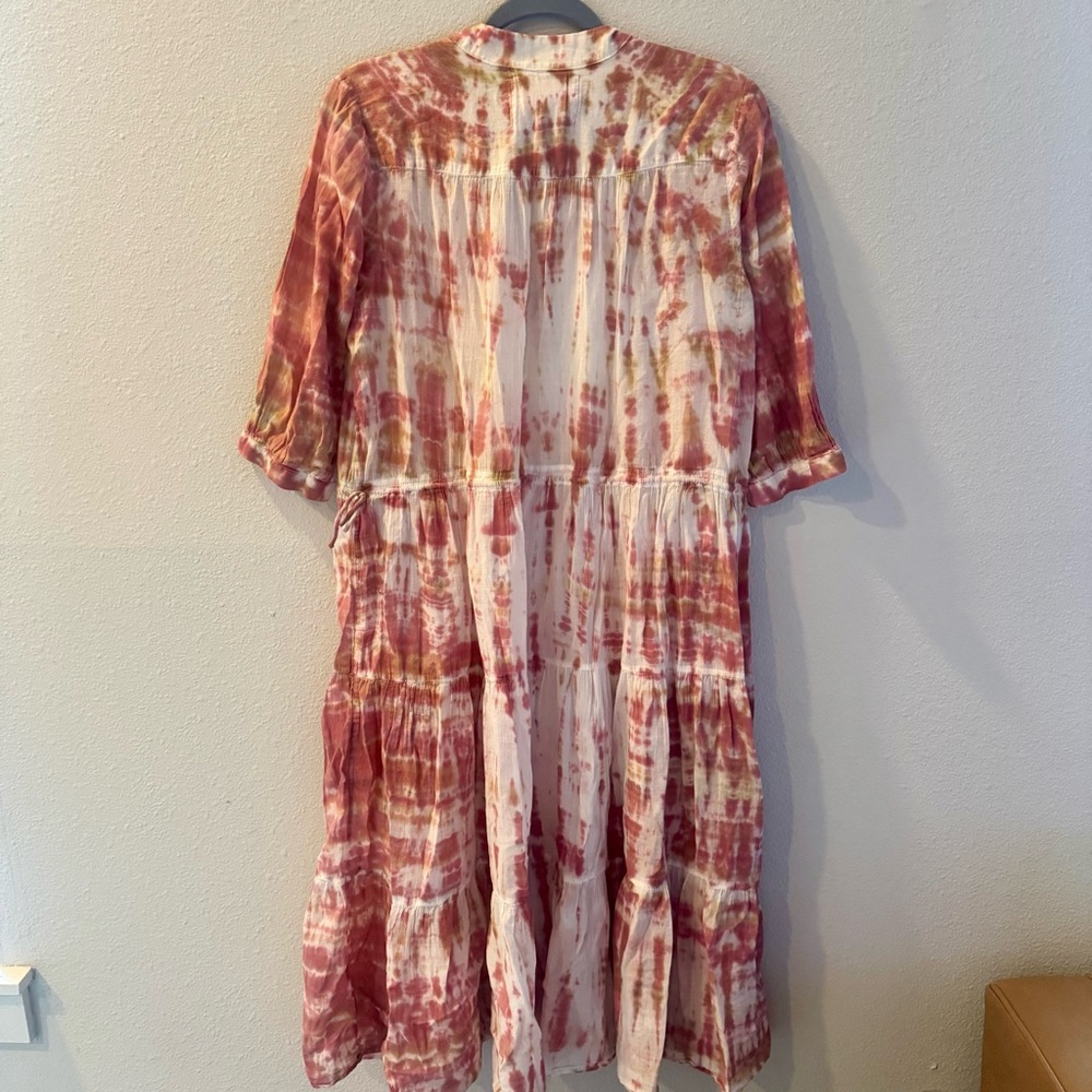 Johnny Was x Amanda Boyd Julia Cotton Tie Dye Dress L/XL - Picture 5 of 9